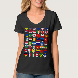 vlaggen van de landen van de wereld t-shirt
