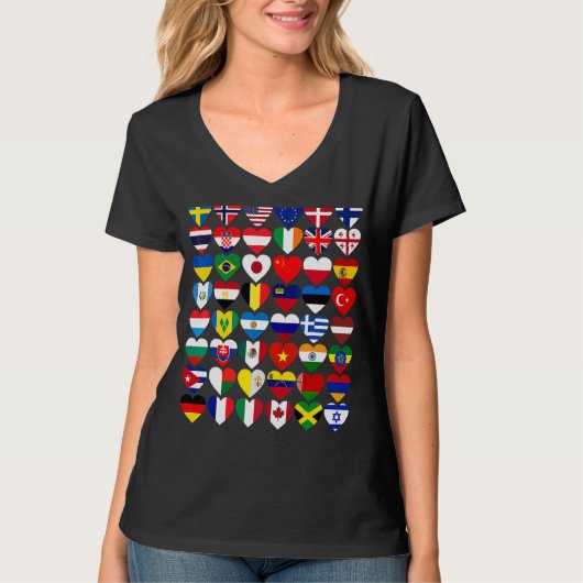 vlaggen van de landen van de wereld t-shirt (Voorkant)
