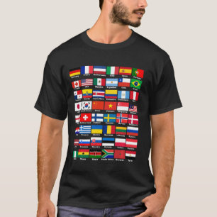 vlaggen van de landen van de wereld t-shirt