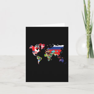 Vlaggen van de landen van de Wereldkaart Internati Kaart