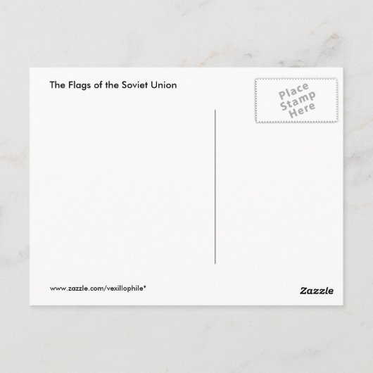 Vlaggen van de USSR Briefkaart (Achterkant)