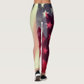 Vlaggen van de Verenigde Staten en Canada Leggings (Achterkant)