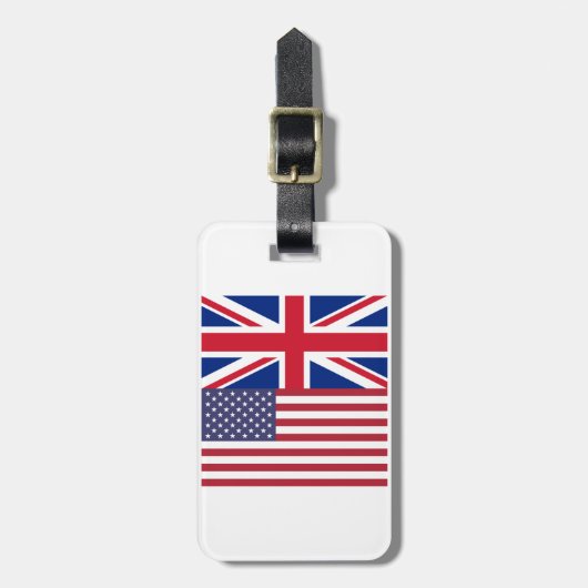 Vlaggen van de Verenigde Staten van Amerika en van Bagagelabel (Voorkant verticaal)