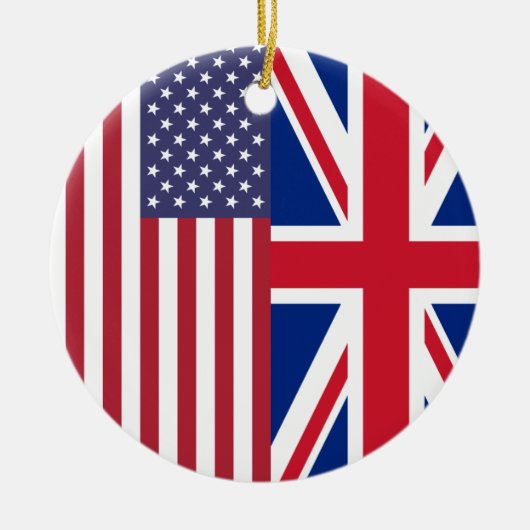 Vlaggen van de Verenigde Staten van Amerika en van Keramisch Ornament (Voorkant)