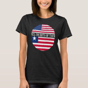 vlaggen van de VS en Liberia ja ik ben allebei de T-shirt