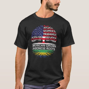 Vlaggen van de VS & Gabon Amerikaanse teelt Gabone T-shirt