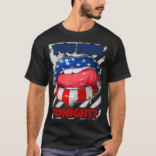 Vlaggen van de VS, je hebt vanavond vrij, grappig T-shirt