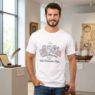 Vlaggen van de VS Patriottisch Liberty Bell Vintag T-shirt