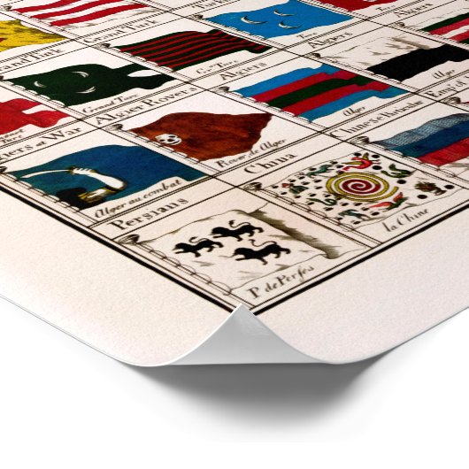  vlaggen van de wereld 1783 poster (Hoek)