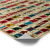 Vlaggen van de wereld 1784 poster (Hoek)