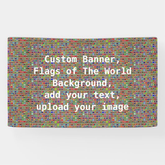 Vlaggen van de Wereld Achtergrond, Aangepaste bann Spandoek (Horizontaal)