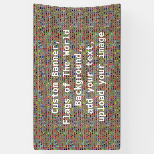 Vlaggen van de Wereld Achtergrond, Aangepaste bann Spandoek (Verticaal)