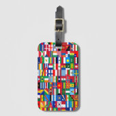 Vlaggen van de wereld bagagelabel (Voorkant (verticaal))