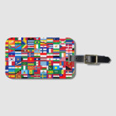 Vlaggen van de wereld bagagelabel (Voorkant (horizontaal))