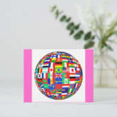 Vlaggen van de wereld briefkaart (Staand voorkant)