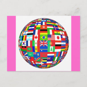 Vlaggen van de wereld briefkaart