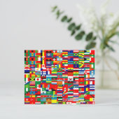 vlaggen van de wereld briefkaart (Staand voorkant)