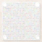 Vlaggen van de wereld glazen onderzetter (Achterkant)