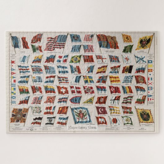 vlaggen van de Wereld Illustratie (1892) Legpuzzel (Horizontaal)