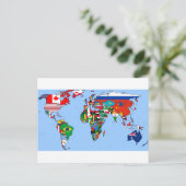 Vlaggen van de wereld in 2014 briefkaart (Staand voorkant)