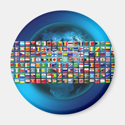 Vlaggen van de wereld magneet (Voorkant)