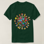 Vlaggen van de wereld met kinderen t-shirt (Design voorkant)