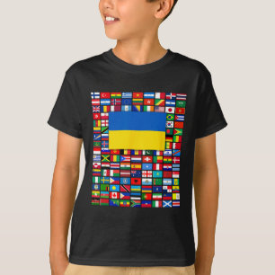 Vlaggen van de wereld Oekraïne Steun Zelensky Erwt T-shirt