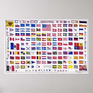 Vlaggen van de Wereld Poster