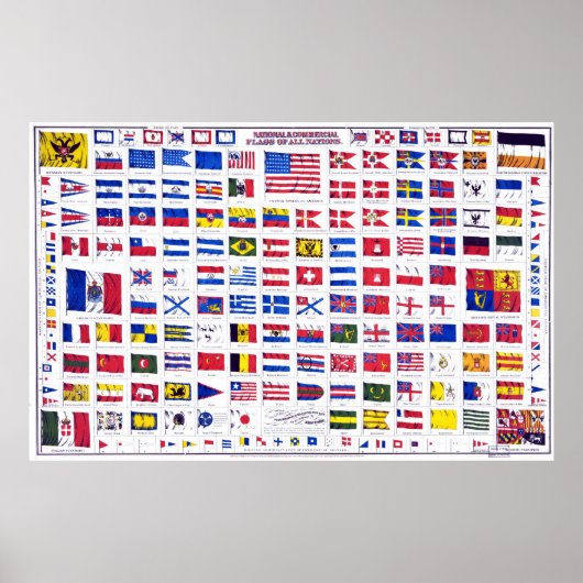 Vlaggen van de Wereld Poster (Voorkant)