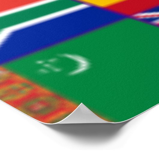 Vlaggen van de wereld poster (Hoek)