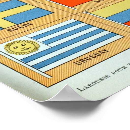  vlaggen van de wereld poster (Hoek)