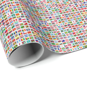 Vlaggen van de Wereld Reisontwerp Cadeaupapier