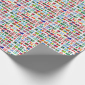 Vlaggen van de Wereld Reisontwerp Cadeaupapier (Hoek)