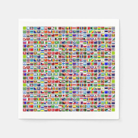 Vlaggen van de wereld servet (Voorkant)