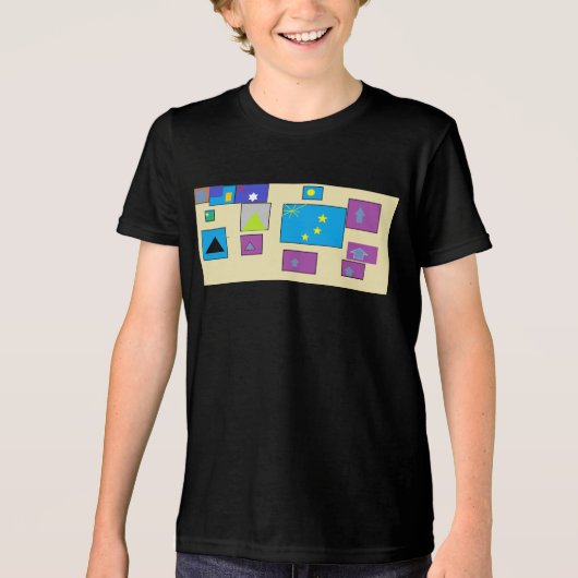 Vlaggen van de wereld Tri-Blend shirt (Voorkant)