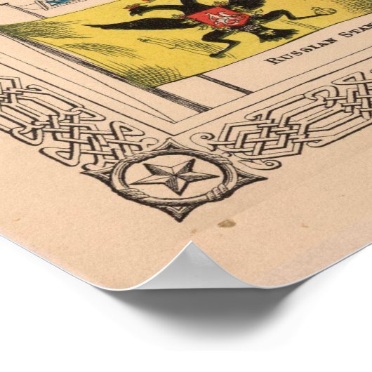  vlaggen van de wereldgrafiek (1863) poster (Hoek)