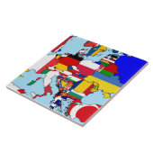 vlaggen van Europa Tegeltje (Zijkant)