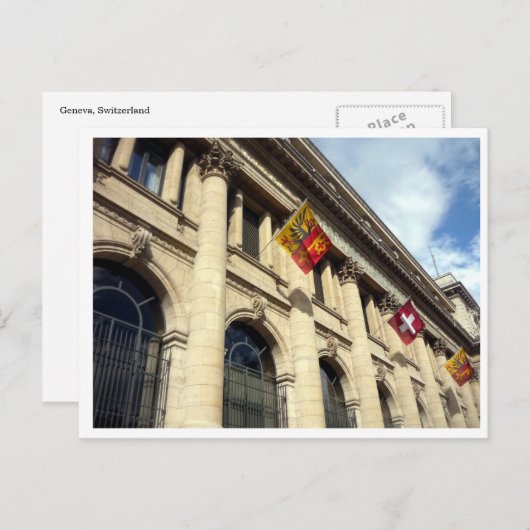 vlaggen van geneva briefkaart (Voorkant / Achterkant)