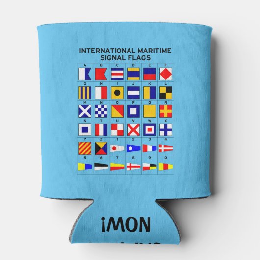 Vlaggen van het internationale maritieme signaal blikjeskoeler (Achterkant)