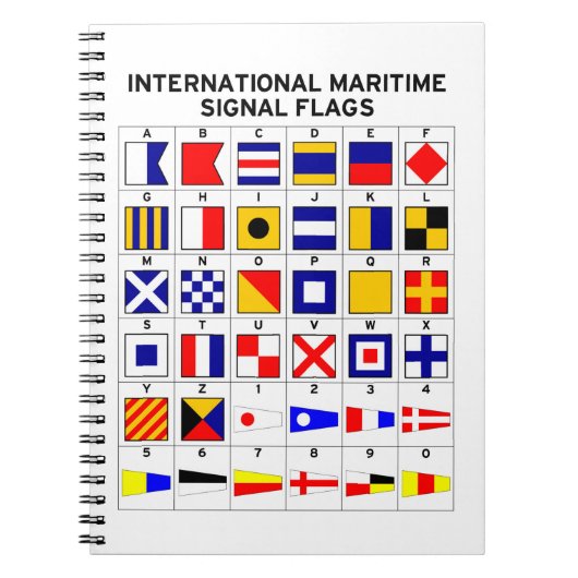 Vlaggen van het internationale maritieme signaal notitieboek (Voorkant)