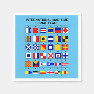 Vlaggen van het internationale maritieme signaal servet