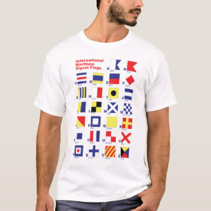 Vlaggen van het internationale maritieme signaal t-shirt