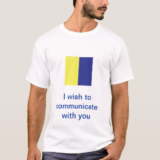 Vlaggen van het internationale maritieme signaal t-shirt