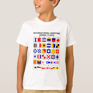 Vlaggen van het internationale maritieme signaal t-shirt