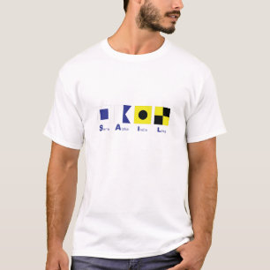 Vlaggen van het internationale maritieme signaal t-shirt