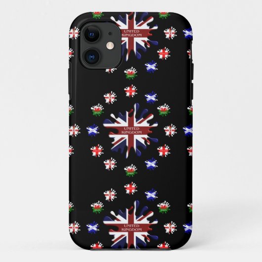 Vlaggen van het Verenigd Koninkrijk Case-Mate iPhone Case (Achterkant)