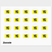 Vlaggen van het Vlaamse Gewest Ronde Sticker (Vel)