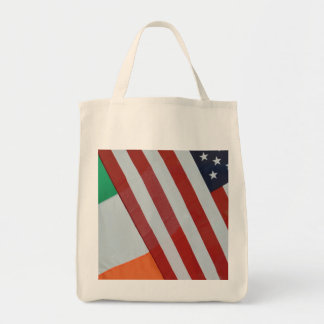 vlaggen van Ierland en de VS Tote Bag