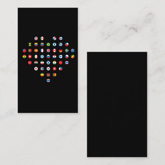 Vlaggen van internationale landen — Verslaafd aan  Visitekaartje (Voorkant / Achterkant)