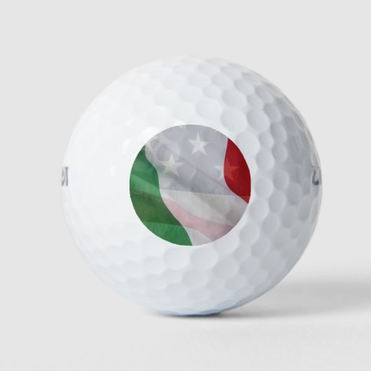 vlaggen van Italië en de VS Golfballen (Voorkant)